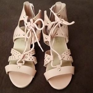 childrens place nude wedge sandals size 12